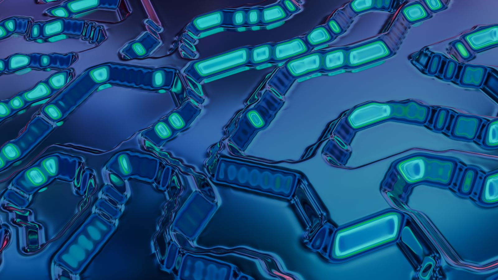 Abstract blue circuit pattern representing the layered detail behind a vague metric