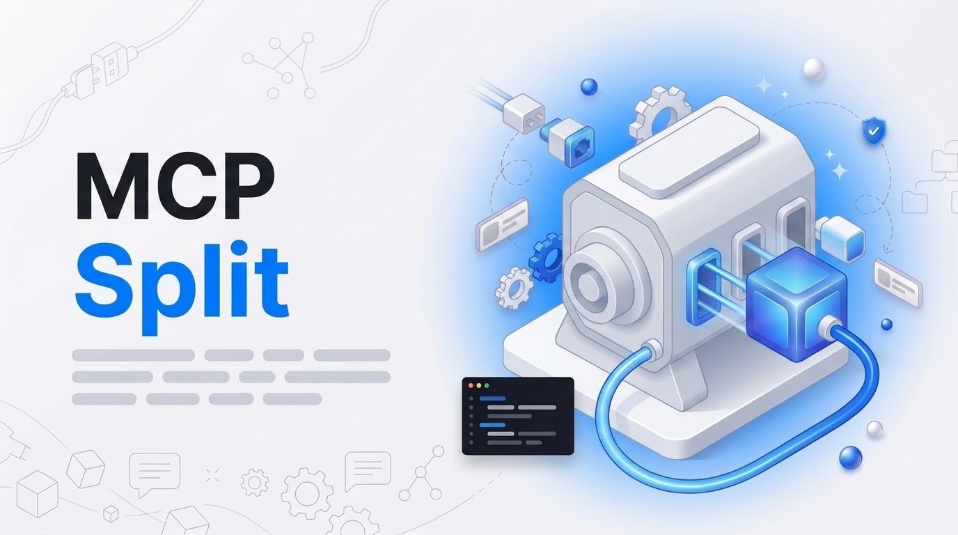 Thumbnail with the words MCP Split beside an isometric engine block releasing a module linked by a blue cable.