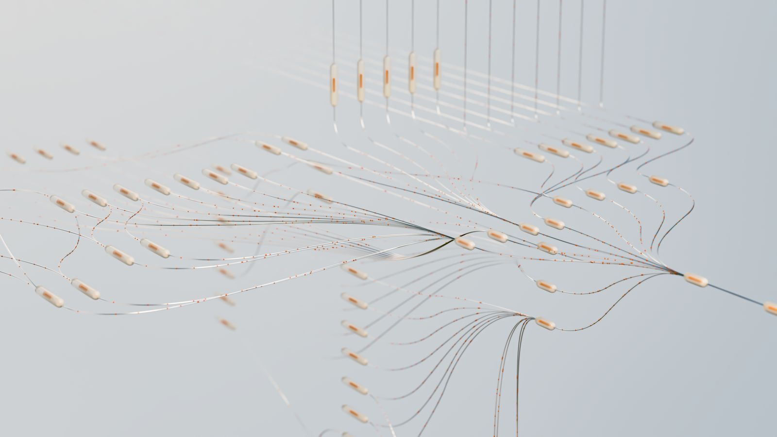 Abstract 3D visualization of converging data threads representing a Claude Code knowledge base