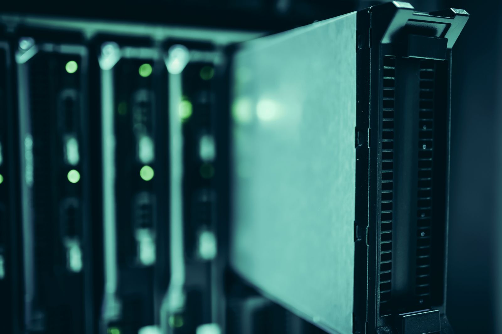 Server rack drive bay illustrating the infrastructure strain behind WordPress 7.0 RTC's rollback